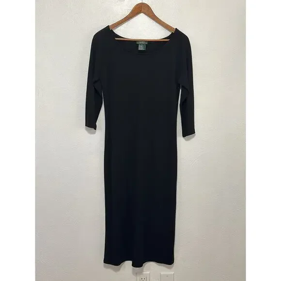 Lauren Ralph Lauren | Dresses | Vtg Lauren Ralph Lauren 9s Little Black  Dress M 34 Sleeve Preppy Dark Academia | Poshmark